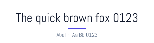 پیش‌نمایش فونت Abel