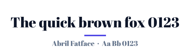 پیش‌نمایش فونت Abril Fatface