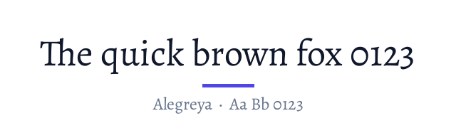 پیش‌نمایش فونت Alegreya