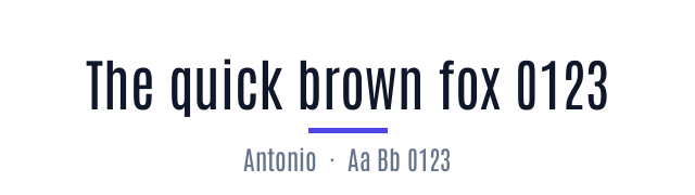 پیش‌نمایش فونت Antonio