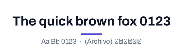 پیش‌نمایش فونت آرشیوو (Archivo)
