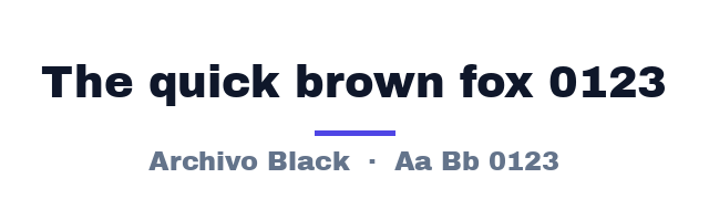 پیش‌نمایش فونت Archivo Black