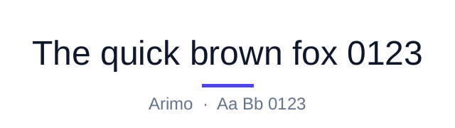 پیش‌نمایش فونت Arimo