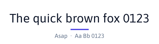 پیش‌نمایش فونت Asap