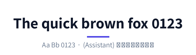 پیش‌نمایش فونت آسیستانت (Assistant)