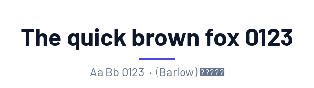 پیش‌نمایش فونت بارلو (Barlow)