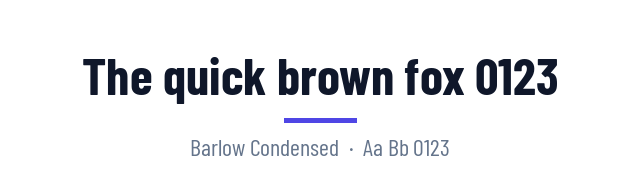پیش‌نمایش فونت Barlow Condensed