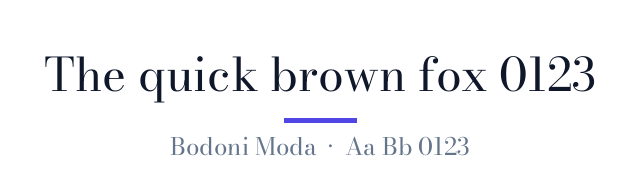 پیش‌نمایش فونت Bodoni Moda
