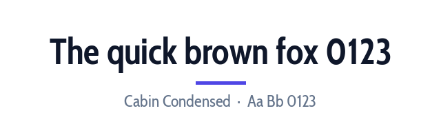 پیش‌نمایش فونت Cabin Condensed