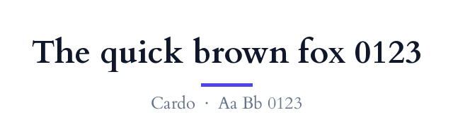 پیش‌نمایش فونت Cardo