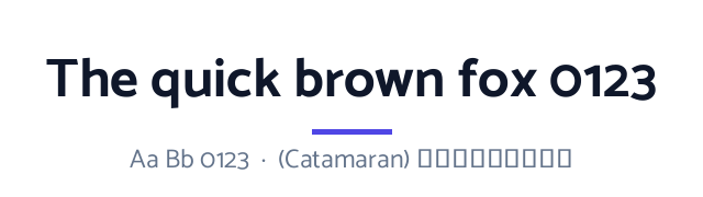 پیش‌نمایش فونت کاتاماران (Catamaran)