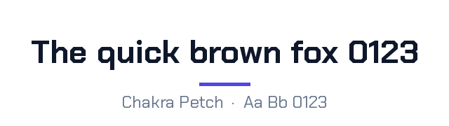 پیش‌نمایش فونت Chakra Petch