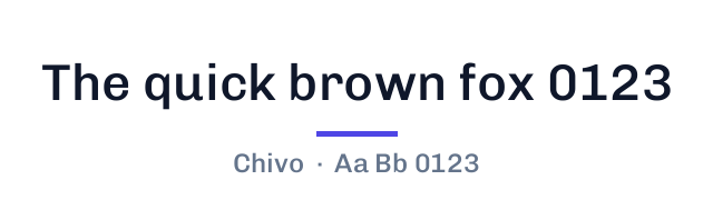 پیش‌نمایش فونت Chivo