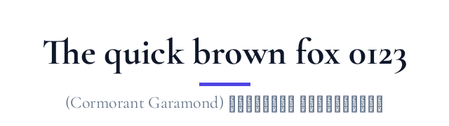 پیش‌نمایش فونت کورومورانت گاراموند (Cormorant Garamond)