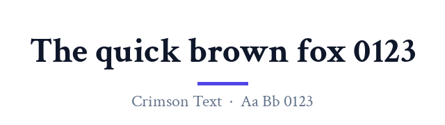 پیش‌نمایش فونت Crimson Text