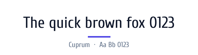 پیش‌نمایش فونت Cuprum