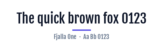 پیش‌نمایش فونت Fjalla One