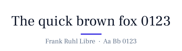 پیش‌نمایش فونت Frank Ruhl Libre