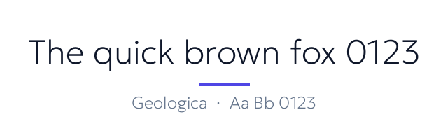 پیش‌نمایش فونت Geologica