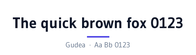 پیش‌نمایش فونت Gudea