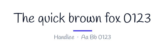 پیش‌نمایش فونت Handlee