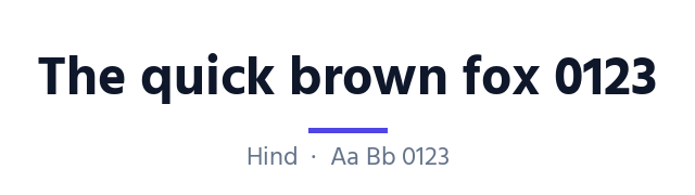 پیش‌نمایش فونت Hind