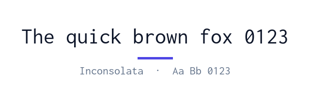 پیش‌نمایش فونت Inconsolata