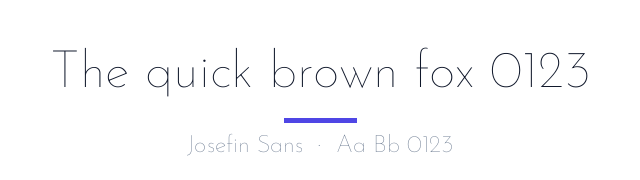 پیش‌نمایش فونت Josefin Sans