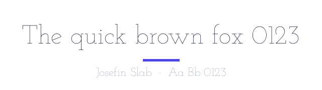 پیش‌نمایش فونت Josefin Slab