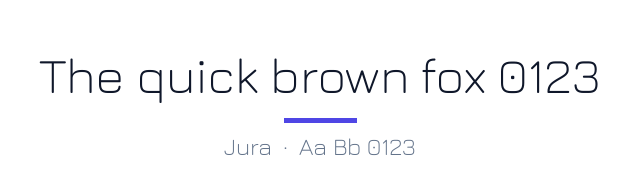 پیش‌نمایش فونت Jura