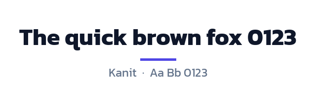 پیش‌نمایش فونت Kanit