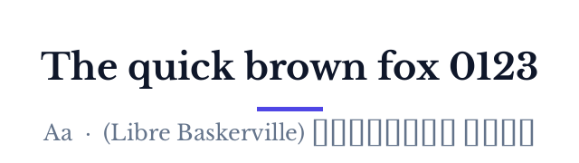 پیش‌نمایش فونت لیبر باسکرویل (Libre Baskerville)