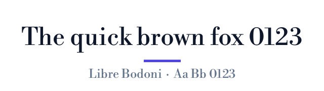 پیش‌نمایش فونت Libre Bodoni