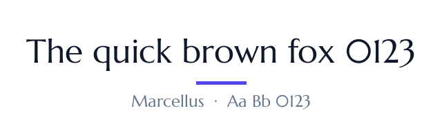 پیش‌نمایش فونت Marcellus