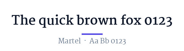 پیش‌نمایش فونت Martel