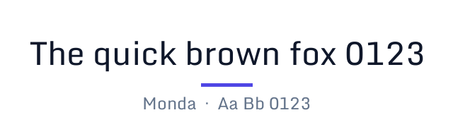 پیش‌نمایش فونت Monda