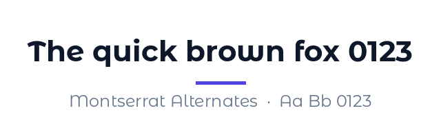 پیش‌نمایش فونت Montserrat Alternates