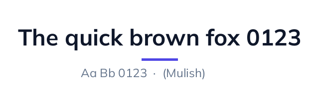 پیش‌نمایش فونت مولیش (Mulish)