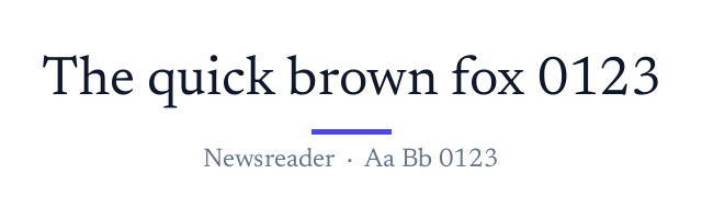 پیش‌نمایش فونت Newsreader