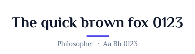 پیش‌نمایش فونت Philosopher