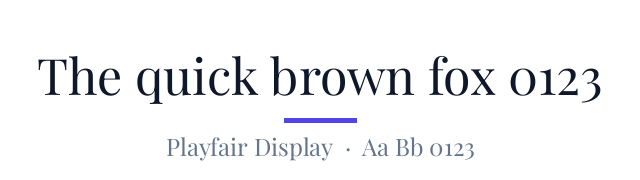 پیش‌نمایش فونت Playfair Display