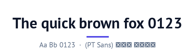پیش‌نمایش فونت پی‌تی سنس (PT Sans)