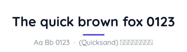 پیش‌نمایش فونت کوییک‌سند (Quicksand)