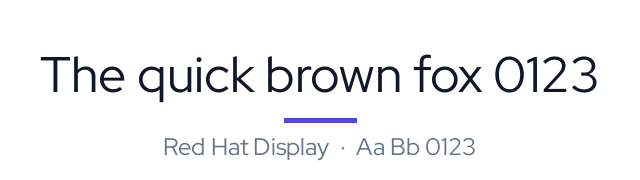 پیش‌نمایش فونت Red Hat Display