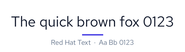 پیش‌نمایش فونت Red Hat Text