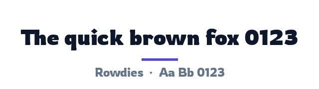 پیش‌نمایش فونت Rowdies