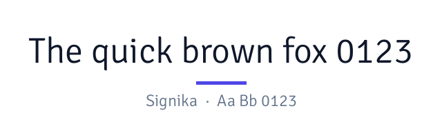 پیش‌نمایش فونت Signika