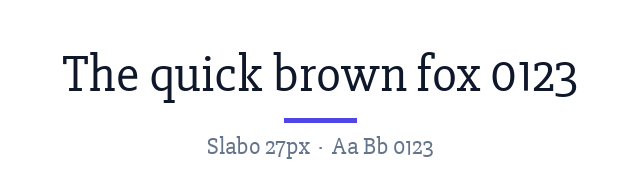 پیش‌نمایش فونت Slabo 27px