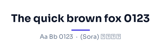 پیش‌نمایش فونت سورا (Sora)
