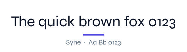 پیش‌نمایش فونت Syne